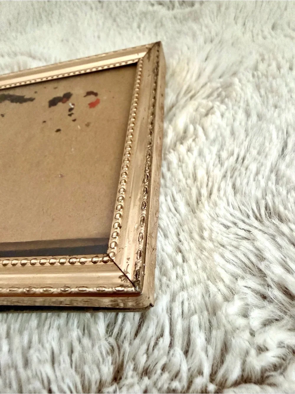 Double Hinged Gold Tone Picture Frame - Foldable Tabletop Frame